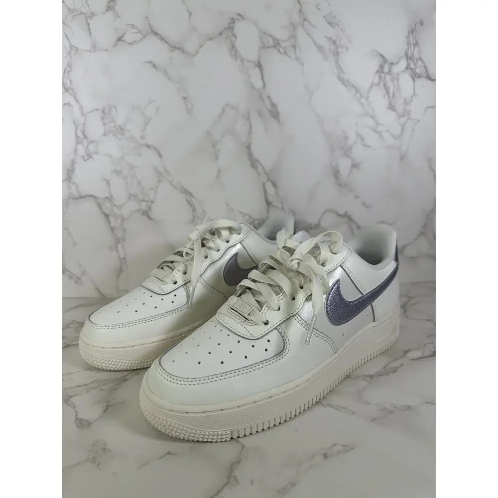 Nike Air Force 1 '07 ESS Shoes Sail Oxygen Purple DV7470-100 Womens Size 8 NEW